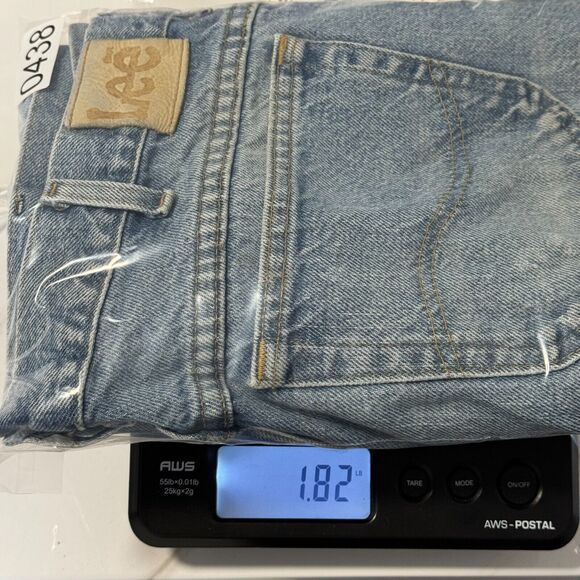 VIntage Lee Jeans Mens 37x31 Blue Light Wash Straight Leg Denim‎ Cowboy Workwear - Picture 11 of 11